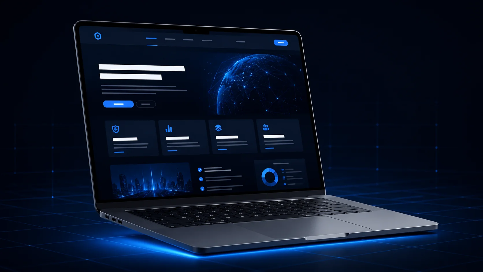 Anabhi Studio — Smart website on laptop mockup